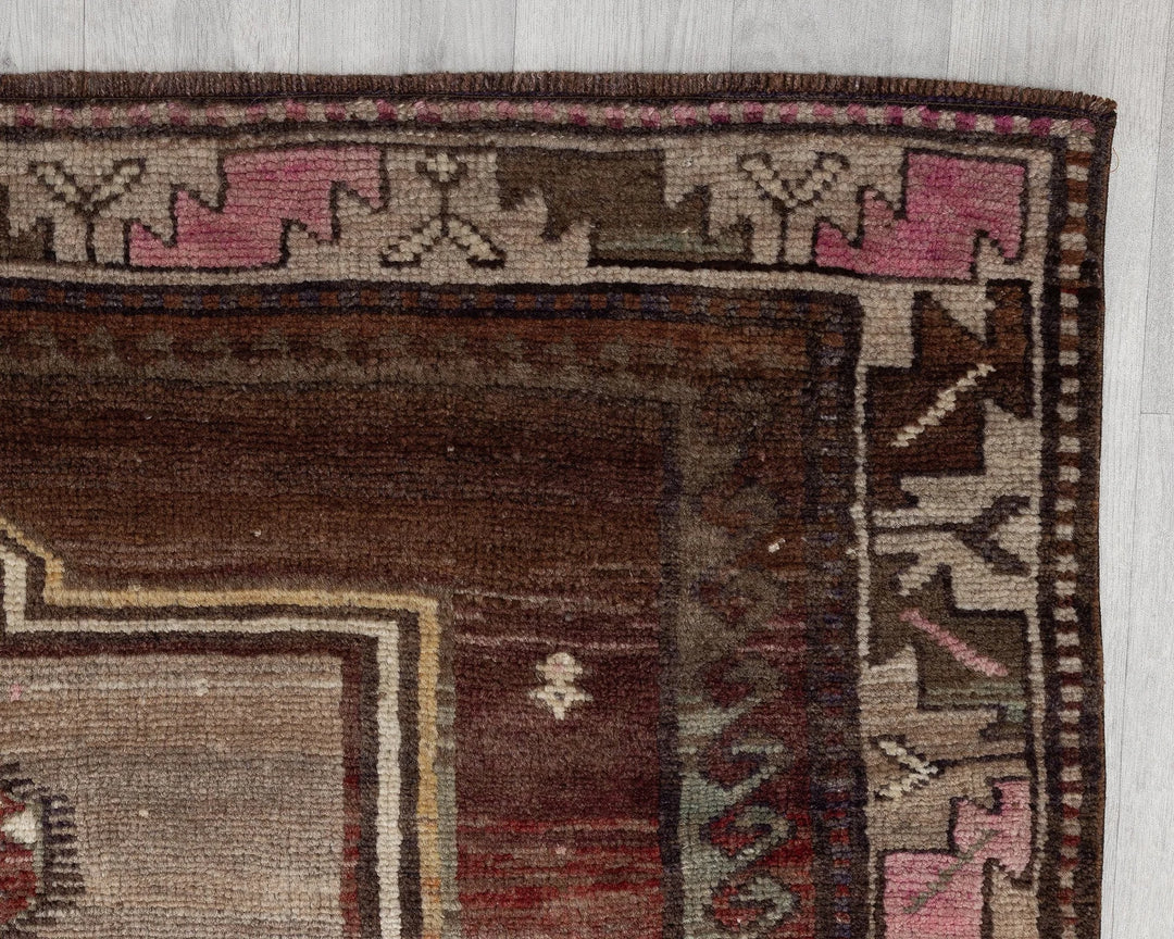 Multicolor Turkish Oushak Rug 5' 1" x 10' 11" Hand-Knotted | No. VR41259
