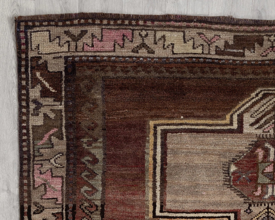 Multicolor Turkish Oushak Rug 5' 1" x 10' 11" Hand-Knotted | No. VR41259