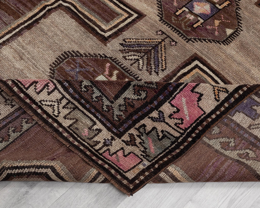 Multicolor Turkish Oushak Rug 5' 1" x 10' 11" Hand-Knotted | No. VR41259