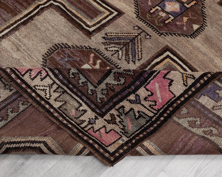 Multicolor Turkish Oushak Rug 5' 1" x 10' 11" Hand-Knotted | No. VR41259