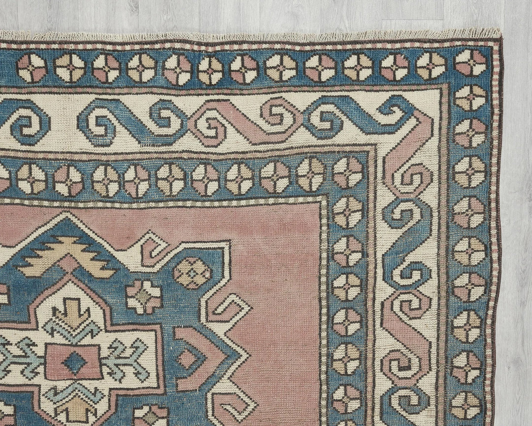 Multicolor Turkish Oushak Rug 6'1" x 8'6" Hand-Knotted | No. VR41275