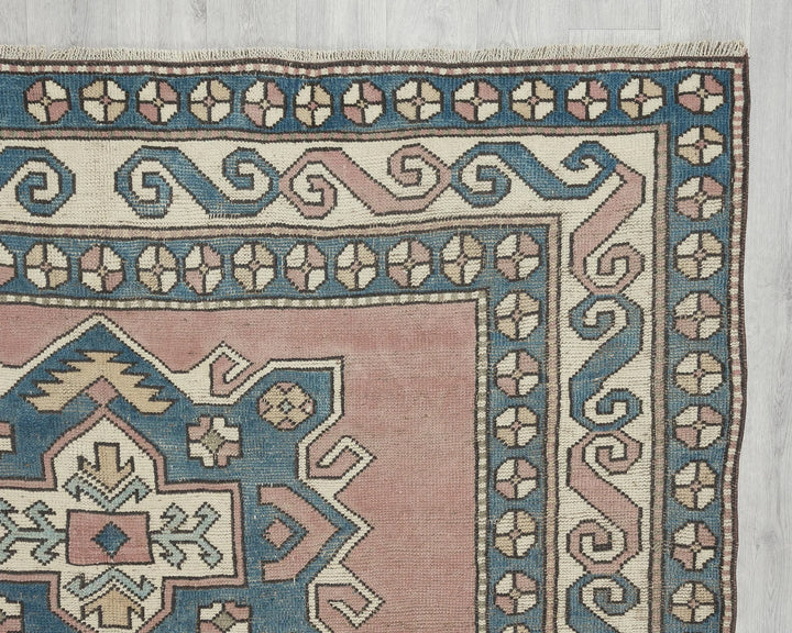 Multicolor Turkish Oushak Rug 6'1" x 8'6" Hand-Knotted | No. VR41275