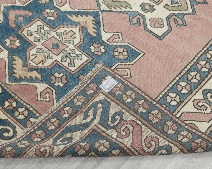 Multicolor Turkish Oushak Rug 6'1" x 8'6" Hand-Knotted | No. VR41275