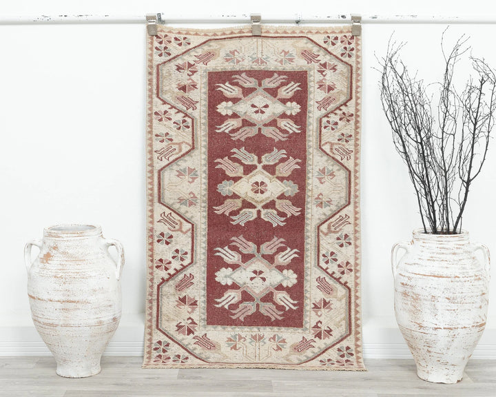 Multicolor Turkish Oushak Rug 4' 5" x 2' 7" Hand-Knotted | No. VR41318