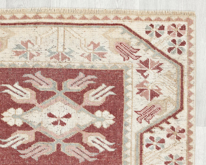 Multicolor Turkish Oushak Rug 4' 5" x 2' 7" Hand-Knotted | No. VR41318
