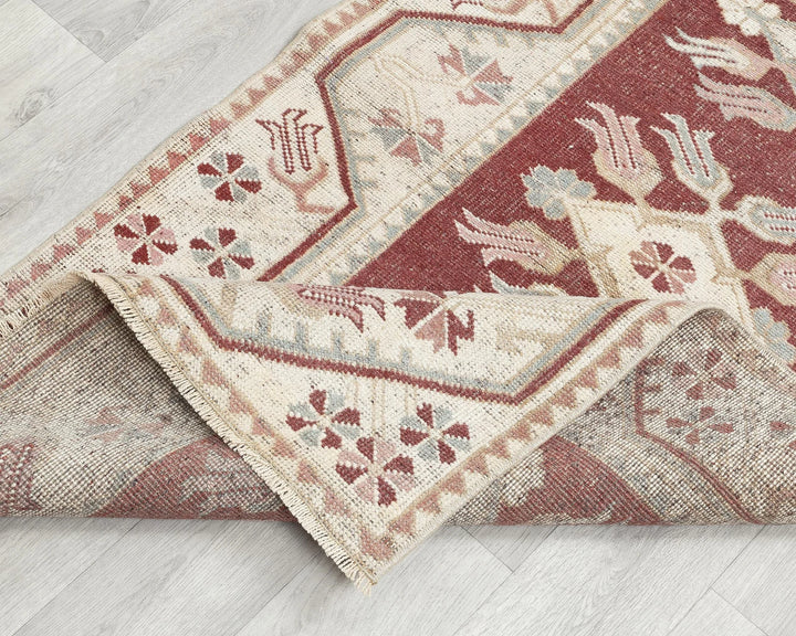 Multicolor Turkish Oushak Rug 4' 5" x 2' 7" Hand-Knotted | No. VR41318