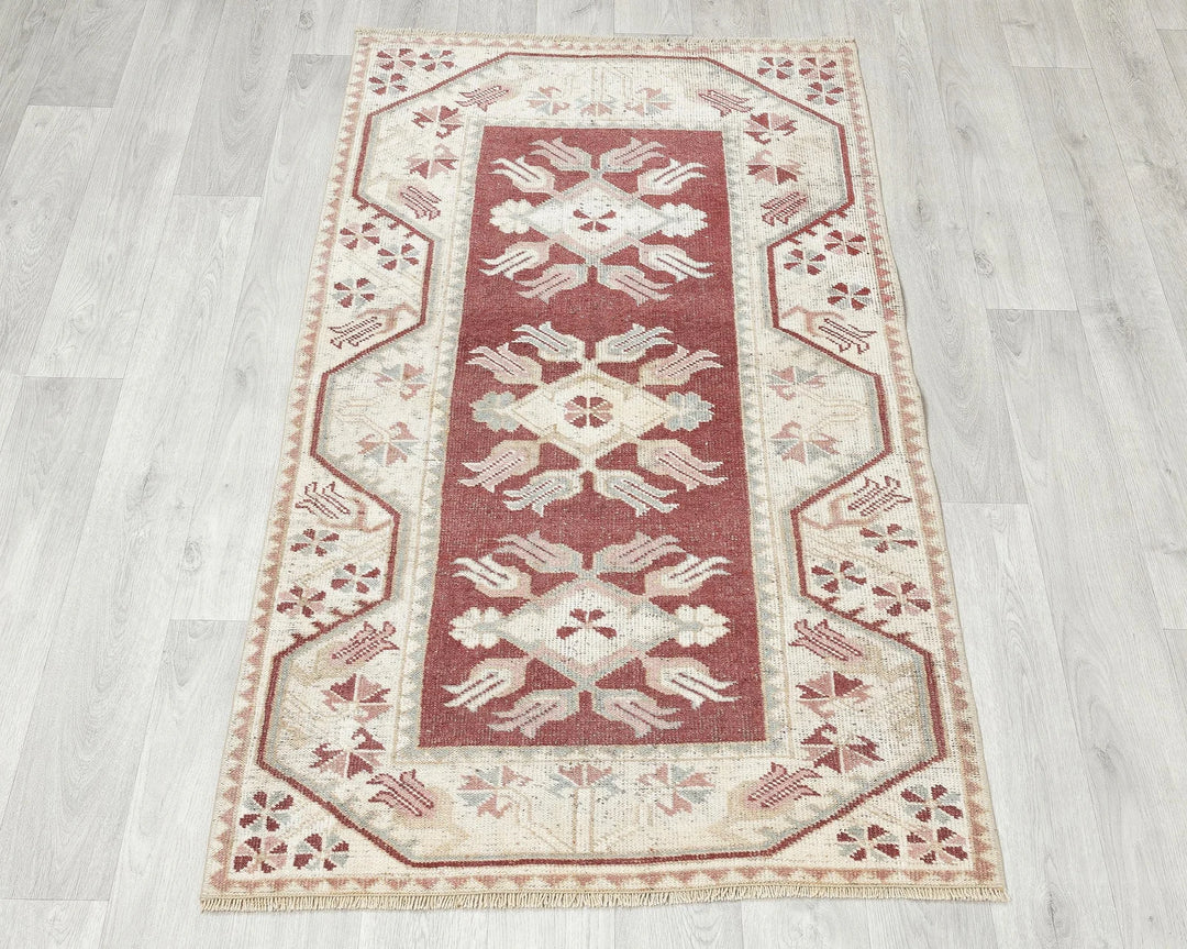 Multicolor Turkish Oushak Rug 4' 5" x 2' 7" Hand-Knotted | No. VR41318