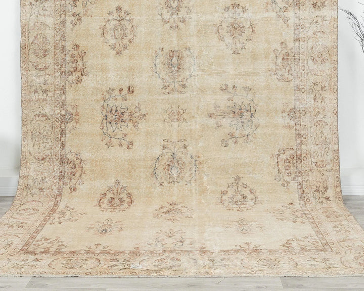 Multicolor Turkish Oushak Rug 6'1" x 9'11" Hand-Knotted | No. VR41378