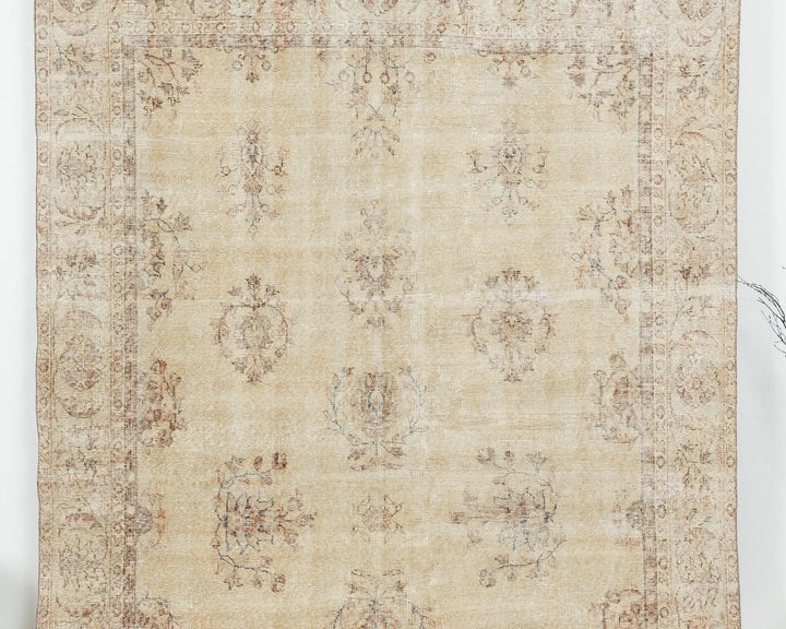 Multicolor Turkish Oushak Rug 6'1" x 9'11" Hand-Knotted | No. VR41378