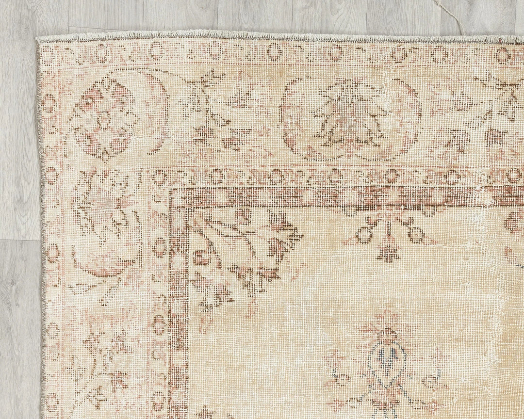 Multicolor Turkish Oushak Rug 6'1" x 9'11" Hand-Knotted | No. VR41378
