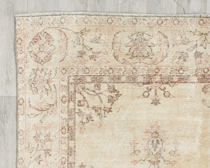 Multicolor Turkish Oushak Rug 6'1" x 9'11" Hand-Knotted | No. VR41378