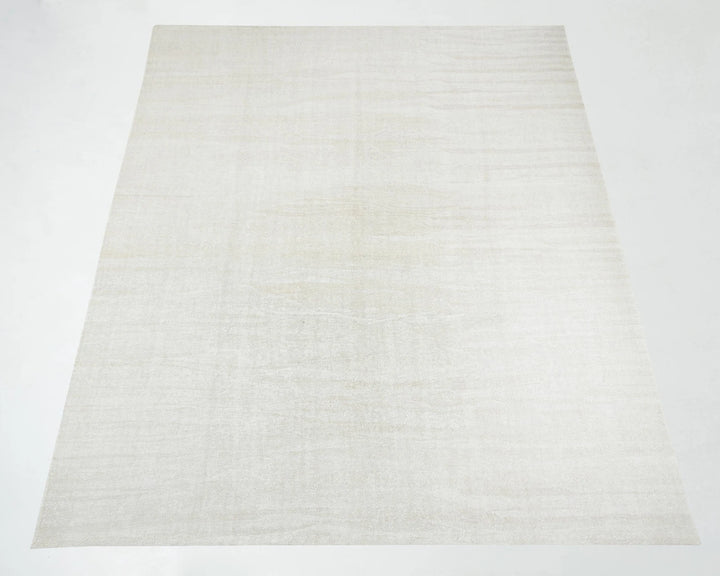 White Turkish Kilim Rug 9' 10" x 11' 11" Flat-Weave | No. VR41398