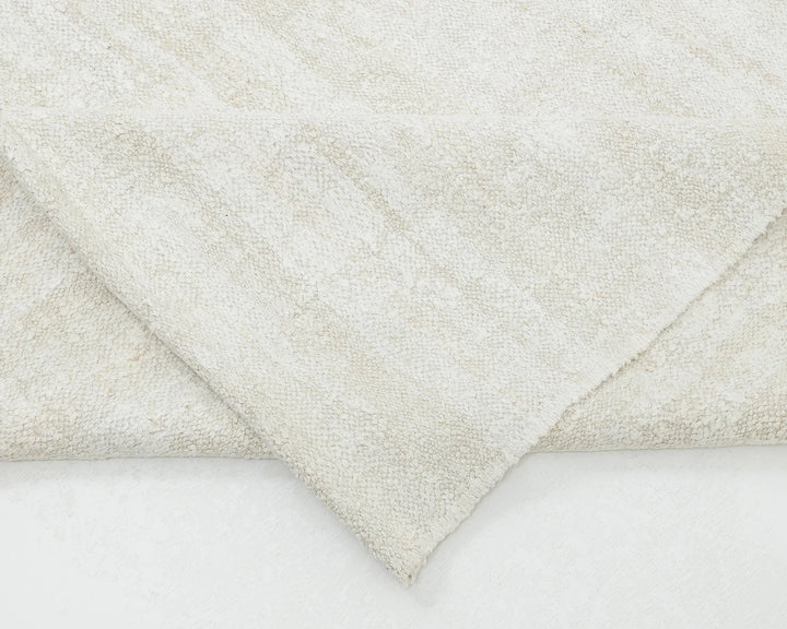 White Turkish Kilim Rug 9' 10" x 11' 11" Flat-Weave | No. VR41398