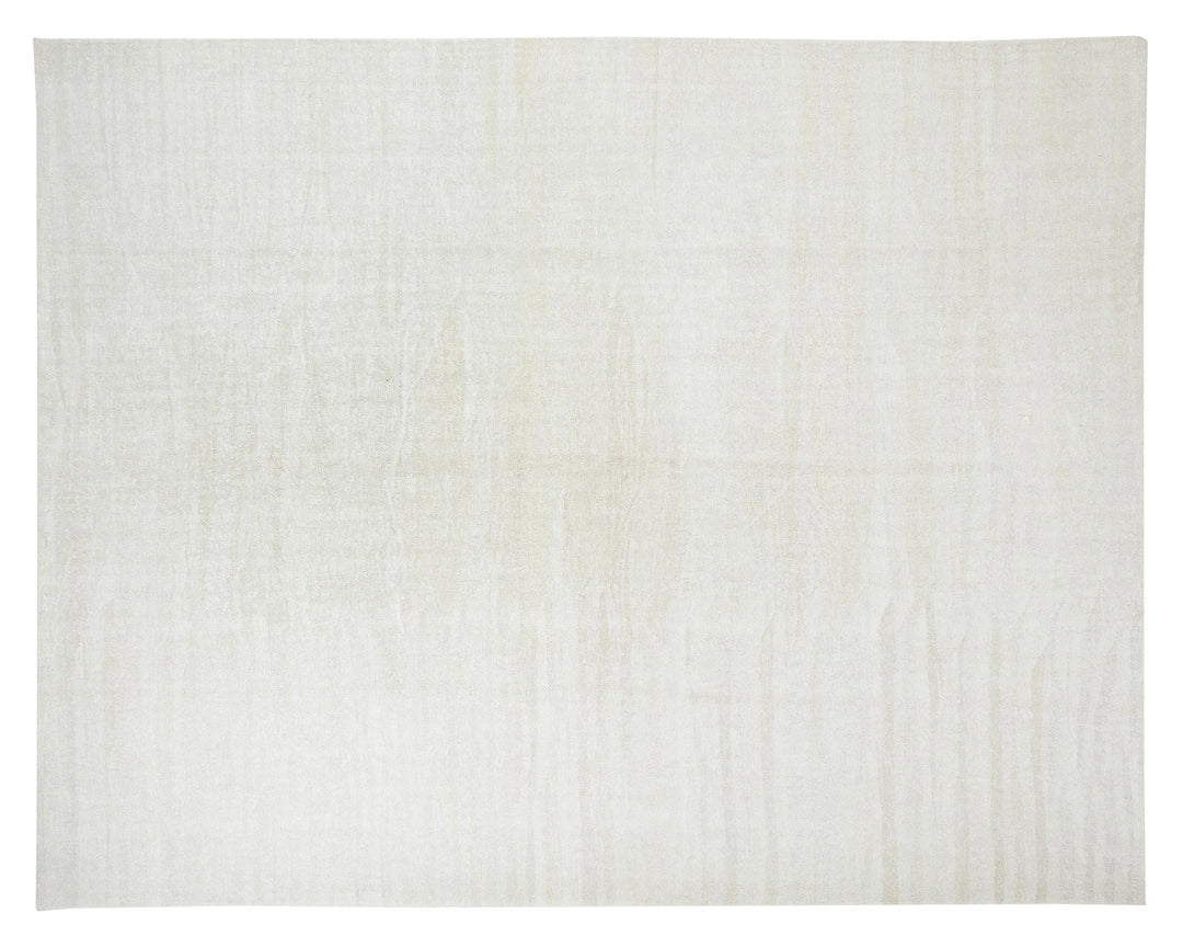 White Turkish Kilim Rug 9' 10" x 11' 11" Flat-Weave | No. VR41398