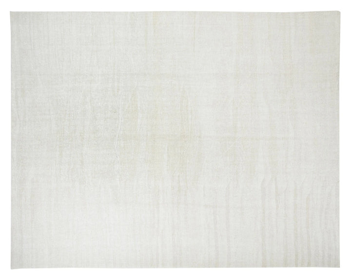 White Turkish Kilim Rug 9' 10" x 11' 11" Flat-Weave | No. VR41398