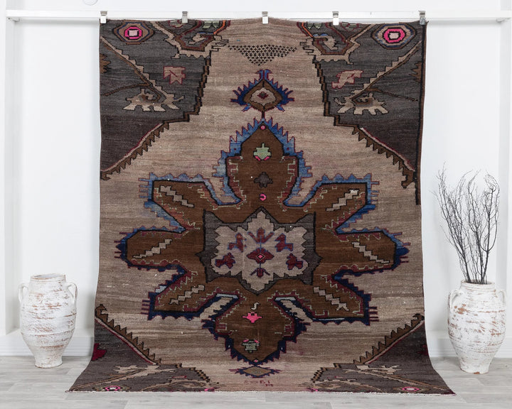 Rust Turkish Oushak Rug 6'5" x 8'2" Hand-Knotted | No. VR41610