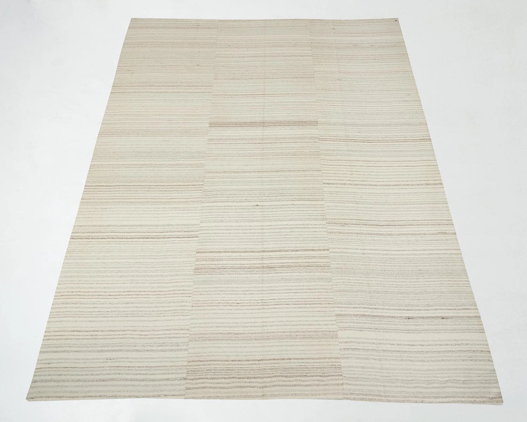 Beige Turkish Kilim Rug 10' x 13' 7" Flat-Weave | No. VR41682