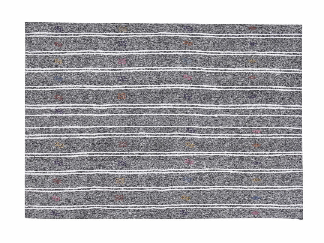 Gray Kilim Rug 5' 8" x 7' | No. VR41722
