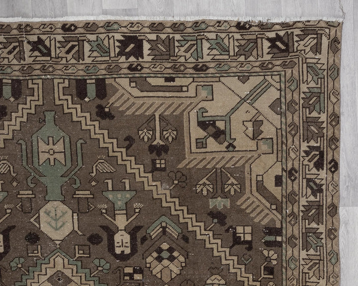 Multicolor Turkish Oushak Rug 6'7" x 10'3" Hand-Knotted | No. VR41727