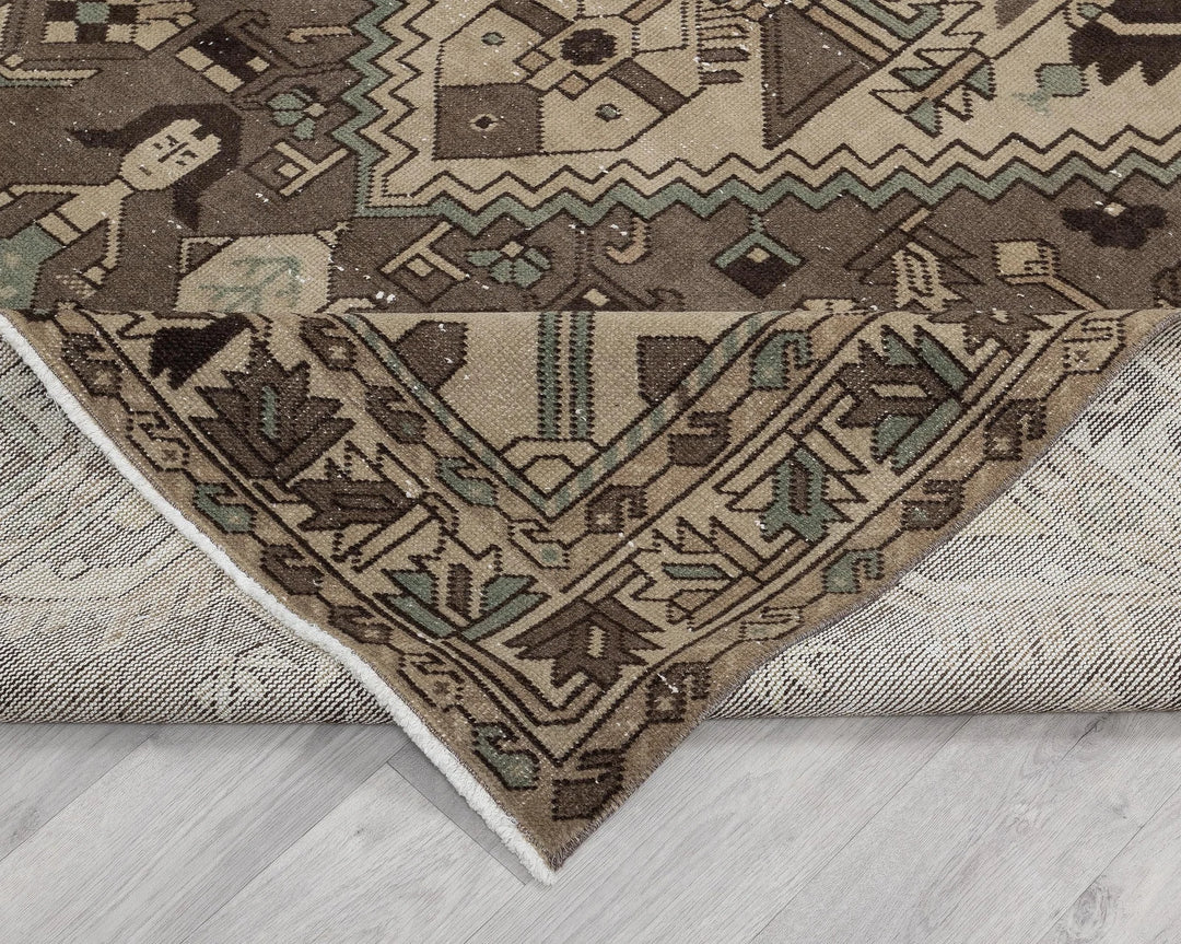 Multicolor Turkish Oushak Rug 6'7" x 10'3" Hand-Knotted | No. VR41727