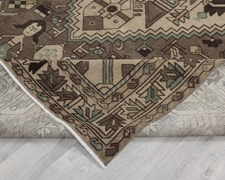 Multicolor Turkish Oushak Rug 6'7" x 10'3" Hand-Knotted | No. VR41727