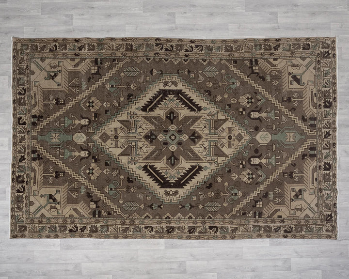 Multicolor Turkish Oushak Rug 6'7" x 10'3" Hand-Knotted | No. VR41727