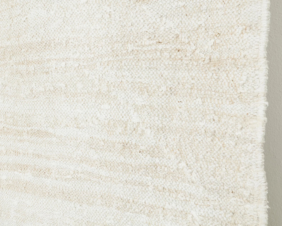 White Turkish Kilim Rug 8' x 12' 4" Flat-Weave | No. VR41784
