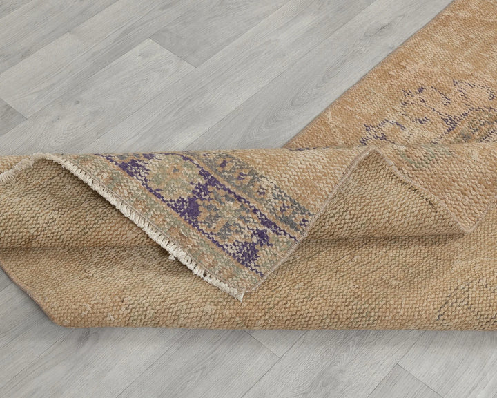 Multicolor Turkish Oushak Rug 2'7" x 11'7" Hand-Knotted field