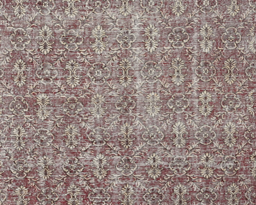 Red Turkish Oushak Rug 5' x 8' 7" Hand-Knotted | No. VR42124