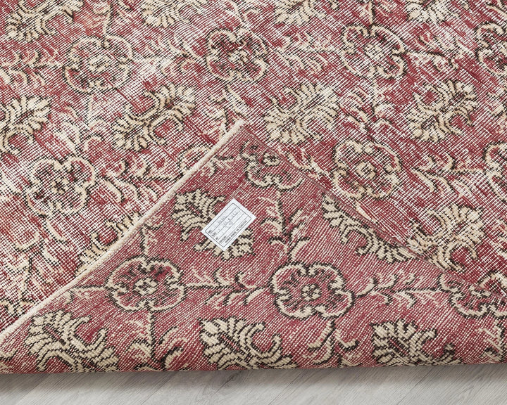 Red Turkish Oushak Rug 5' x 8' 7" Hand-Knotted | No. VR42124