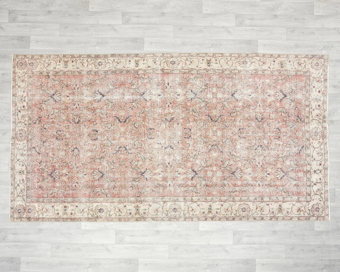 Multicolor Turkish Oushak Rug 5' x 12' 4" Hand-Knotted | No. VR42159