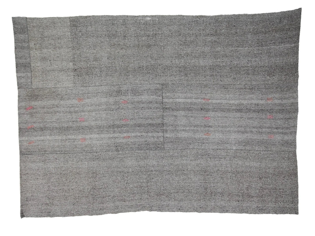 Gray Turkish Kilim Rug 11' 4" x 8' 4" Flat-Weave | No. VR42344