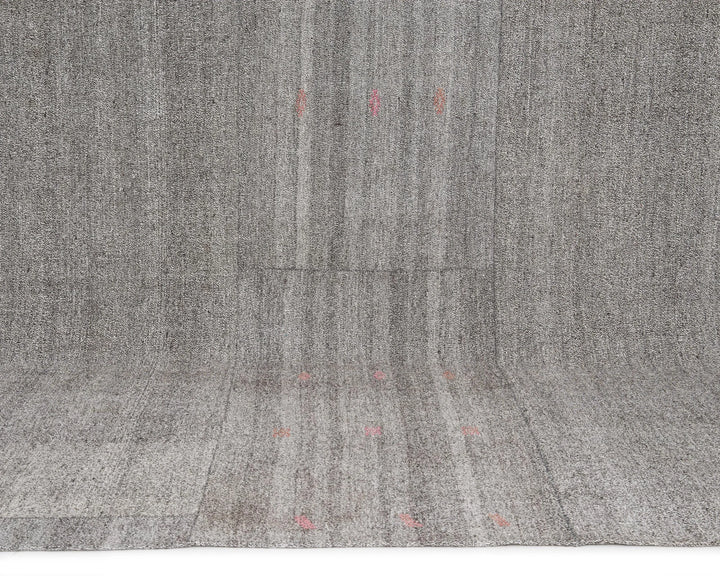 Gray Turkish Kilim Rug 11' 4" x 8' 4" Flat-Weave | No. VR42344