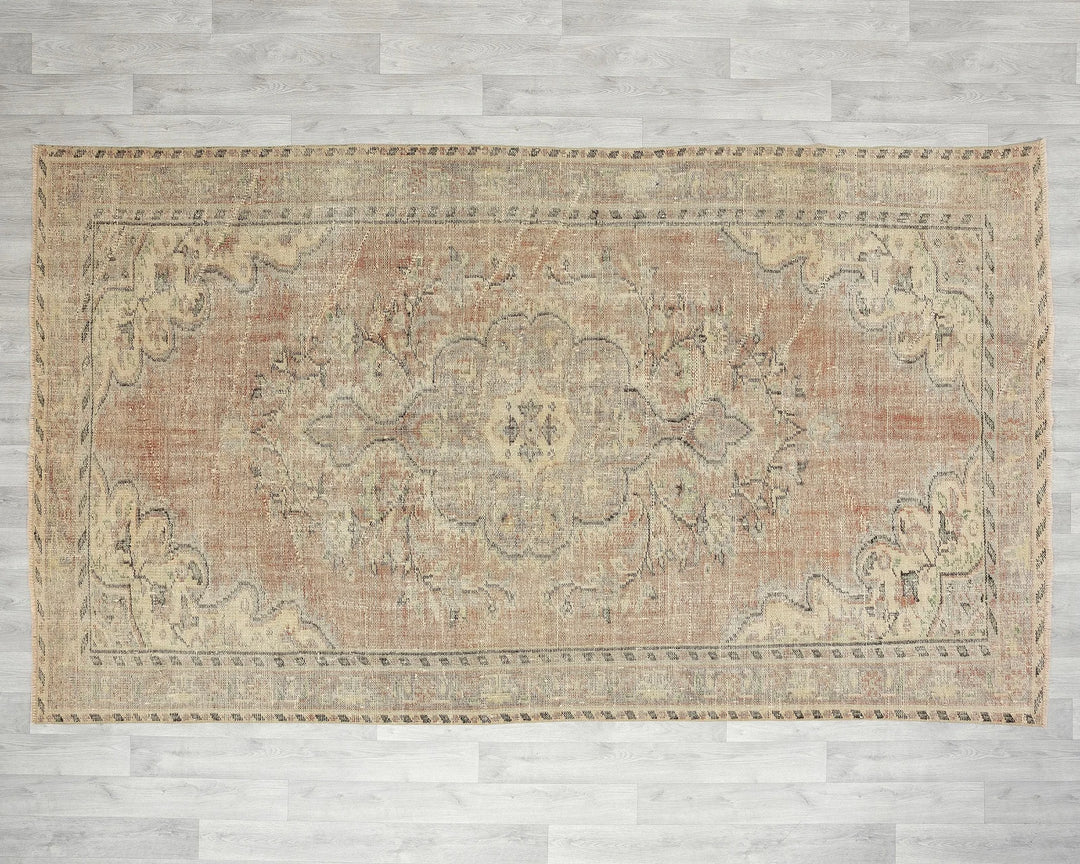 Multicolor Turkish Oushak Rug 5' 8" x 9' 6" Hand-Knotted | No. VR42392