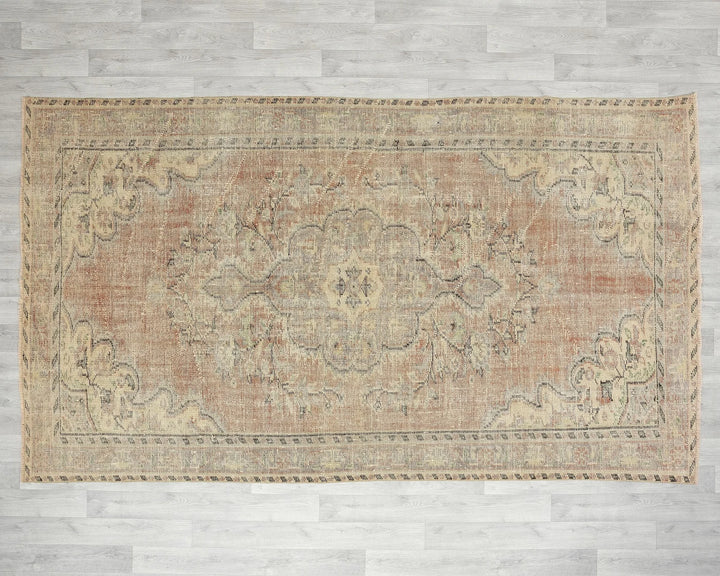 Multicolor Turkish Oushak Rug 5' 8" x 9' 6" Hand-Knotted | No. VR42392
