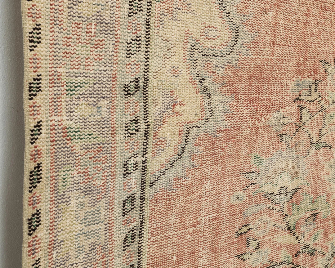 Multicolor Turkish Oushak Rug 5' 8" x 9' 6" Hand-Knotted | No. VR42392