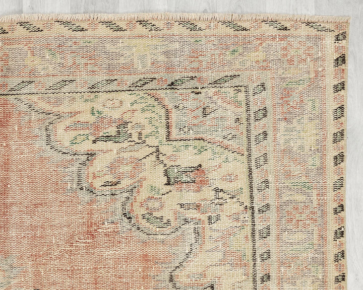 Multicolor Turkish Oushak Rug 5' 8" x 9' 6" Hand-Knotted | No. VR42392