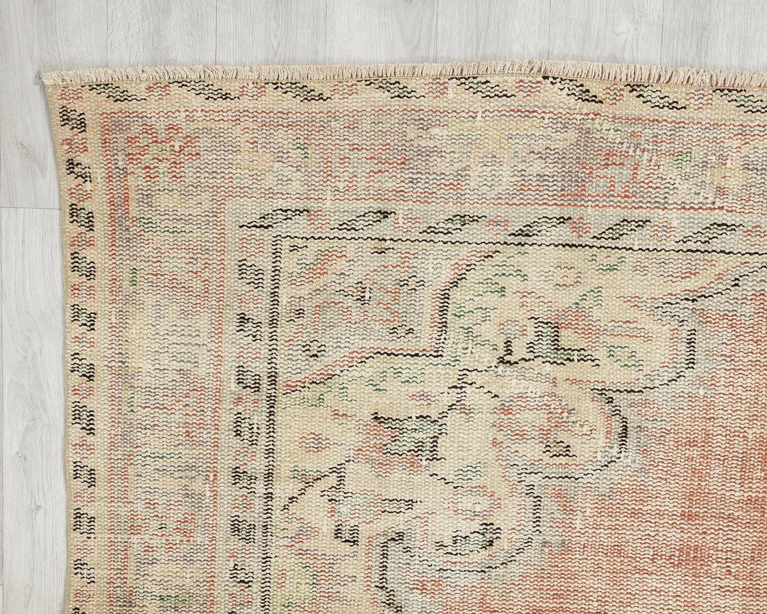 Multicolor Turkish Oushak Rug 5' 8" x 9' 6" Hand-Knotted | No. VR42392