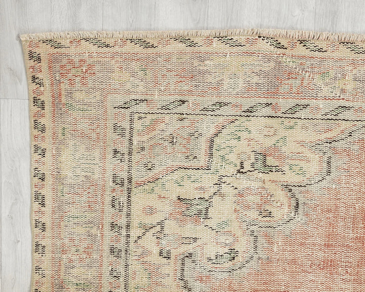 Multicolor Turkish Oushak Rug 5' 8" x 9' 6" Hand-Knotted | No. VR42392