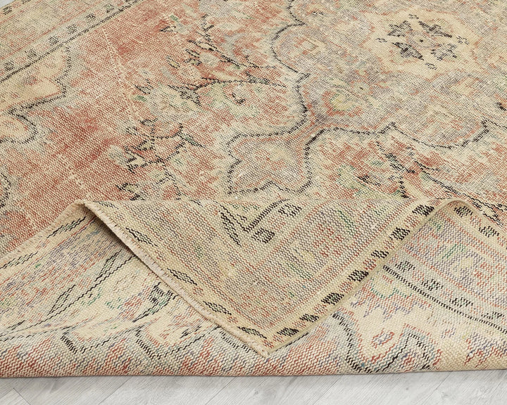 Multicolor Turkish Oushak Rug 5' 8" x 9' 6" Hand-Knotted | No. VR42392