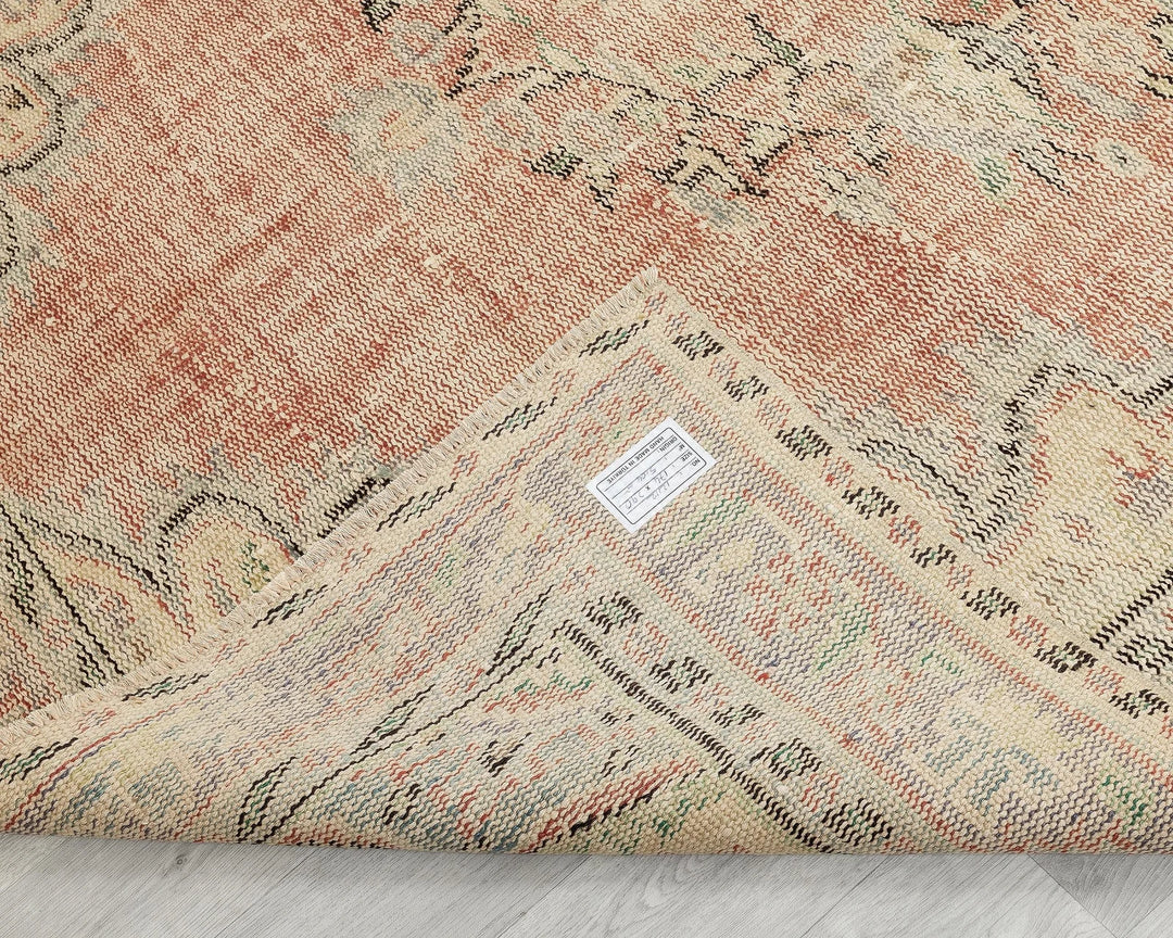 Multicolor Turkish Oushak Rug 5' 8" x 9' 6" Hand-Knotted | No. VR42392
