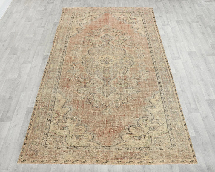 Multicolor Turkish Oushak Rug 5' 8" x 9' 6" Hand-Knotted | No. VR42392