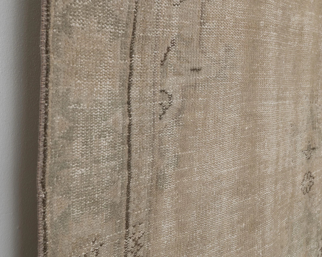 Beige Turkish Oushak Rug 5' 10" x 8' 9" Hand-Knotted | No. VR42403