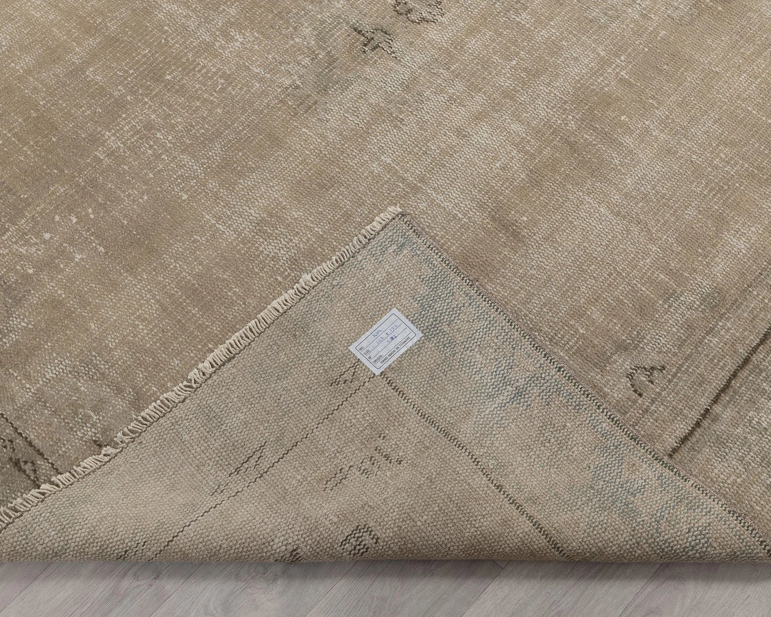 Beige Turkish Oushak Rug 5' 10" x 8' 9" Hand-Knotted | No. VR42403