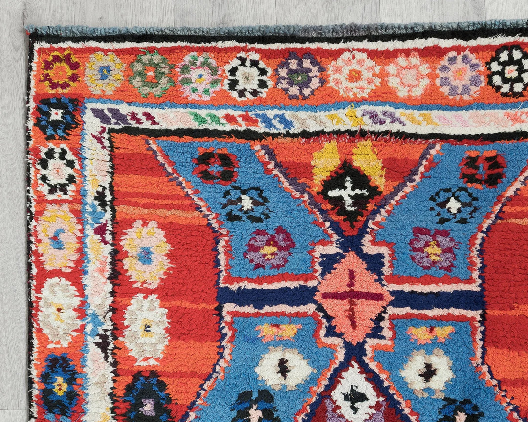 Multicolor Turkish Oushak Rug 3' x 10' Hand-Knotted | No. VR42410