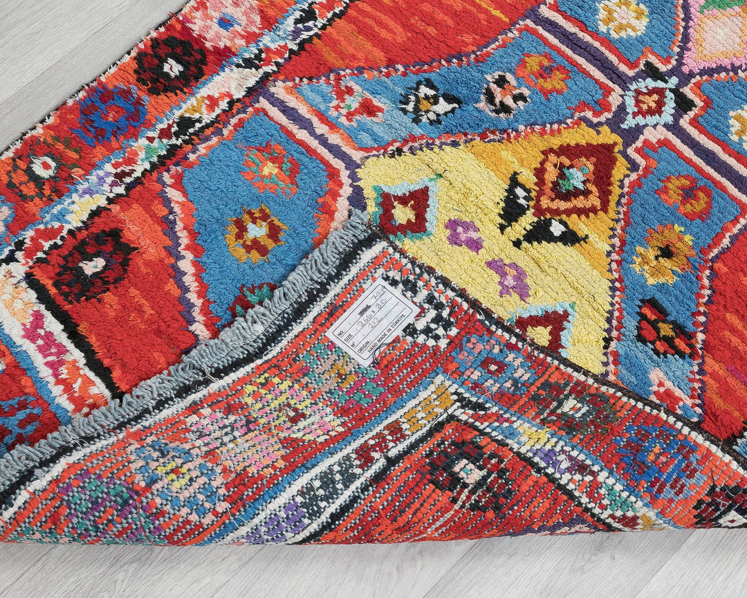Multicolor Turkish Oushak Rug 3' x 10' Hand-Knotted | No. VR42410