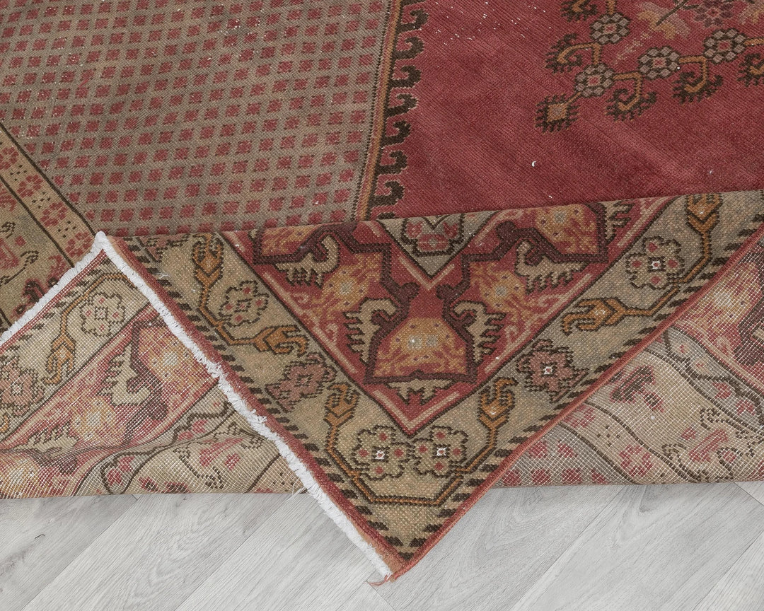 Pink Turkish Oushak Rug 7' 10" x 10' 10" Hand-Knotted | No. VR42434