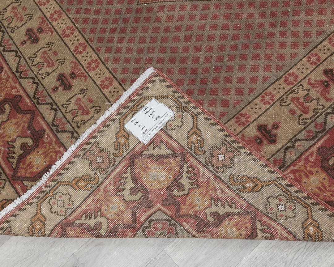 Pink Turkish Oushak Rug 7' 10" x 10' 10" Hand-Knotted | No. VR42434
