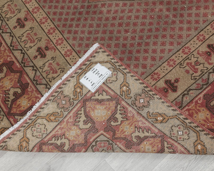 Pink Turkish Oushak Rug 7' 10" x 10' 10" Hand-Knotted | No. VR42434