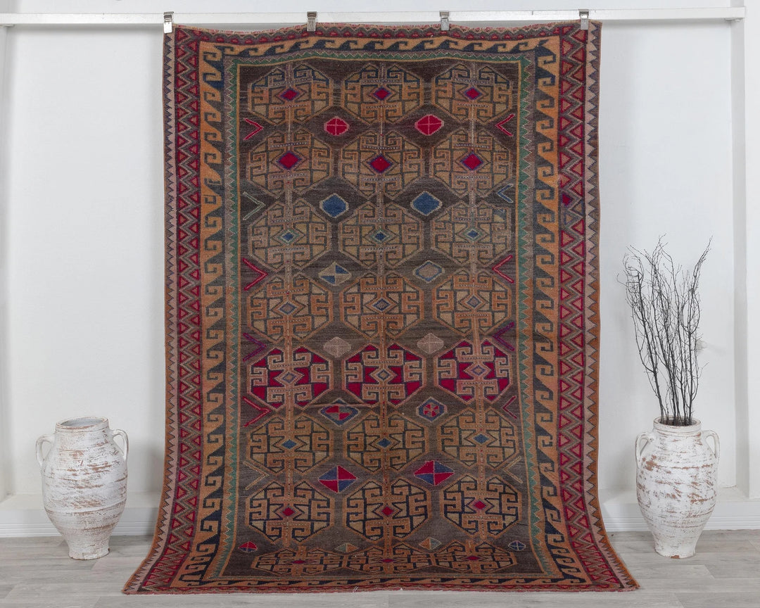 Pink Turkish Oushak Rug 5' 11" x 8' Hand-Knotted | No. VR42442